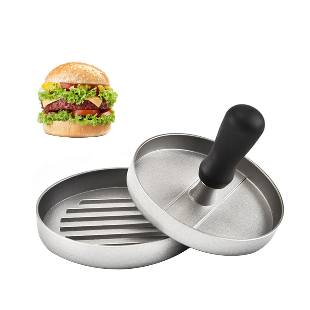 Buy Round Shape Hamburger Press Aluminum Alloy Hamburger Meat Beef Grill Burger
