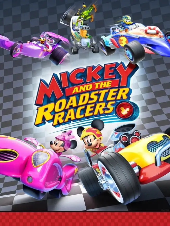 MEHOFOTO 5x7FT Mickey Mouse Roadster Racer Minnie Racing Track Car Custom Photo Studio Backdrops 