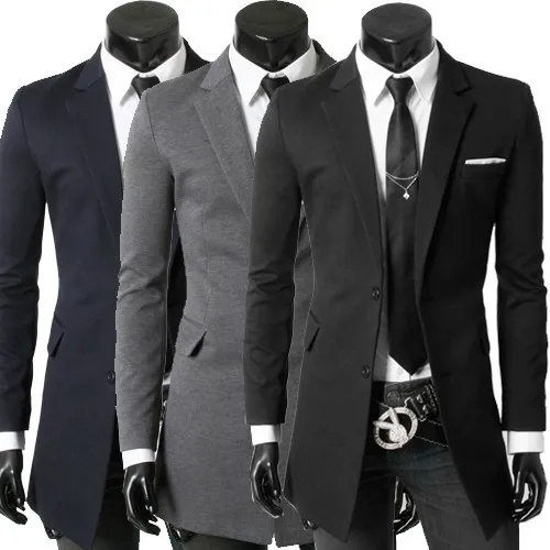 New 2013 Fashion Two Buttons Long Slim Casual Suits, Wedding Suits For Men, Cheap Designer ...