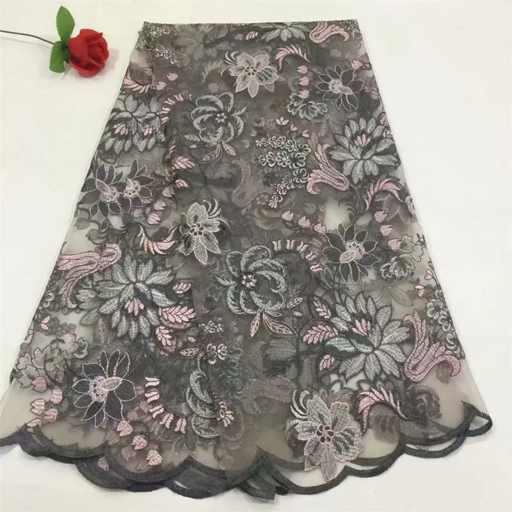 Aliexpress Express French Lace Fabric, Special Gray Net Lace Fabric For