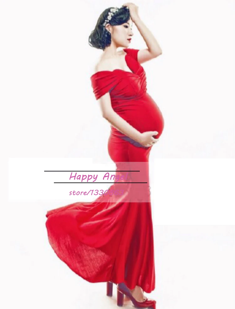 Новинка для беременных женщин реквизит для фотосъемки сексуальное платье для фотографирования беременных чистая красная романтическая одежда свободный размер душ для малышей