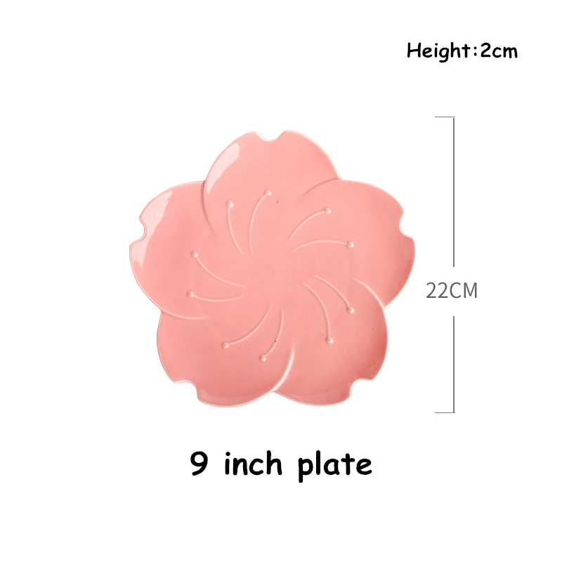 Керамическая тарелка Сакура форма поднос плоская тарелка набор японский стиль цветок фарфоровая посуда Basso-relievo десертная тарелка лоток для еды