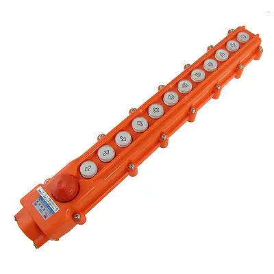 

Rainproof Crane Hoist 6 Way Pushbutton Switch Pendant Control Station COB-66H