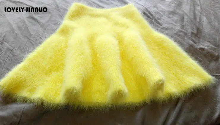 

2019 New Custom Women winter skirt mink cashmere skirt elastic backing Customized Multicolor free shipping JN288