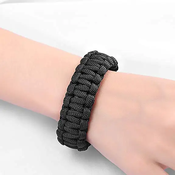 Outdoor Survival Bracelet Wristband Braided Survival Paracord Multi-function Camping Tools Rescue Emergency Rope Compass Whistle Knife (7)
