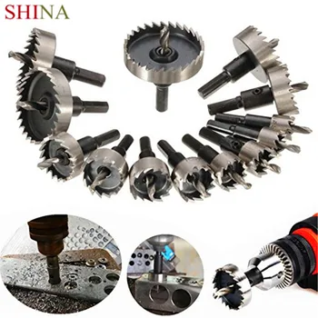

SHINA 13 Pcs HSS Drill Bit Hole Saw Set For Stainless High Speed Steel Metal Alloy 0.63"-2.09" 16-53mm
