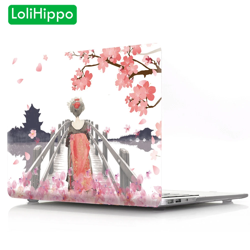 LoliHippo Sakura серия красивая девушка шаблон чехол для ноутбука Романтический ноутбук