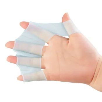 

1 Pair Silicone Swimming Hand Fins Flippers Palm Finger Webbed Gloves Paddle free shipping