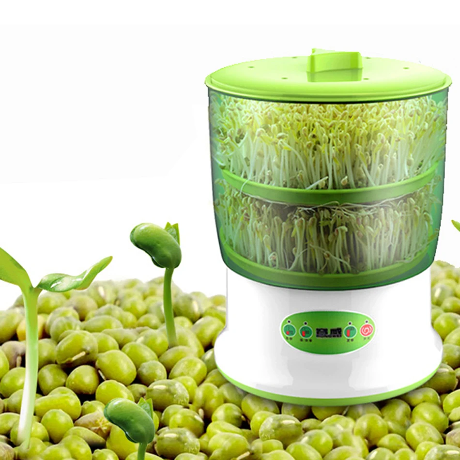 2017 Intelligence Bean Sprouts Machine Smart Nursery Pots Seed Seedling Pots Plastic Thermostat Automatic Bean Sprouting