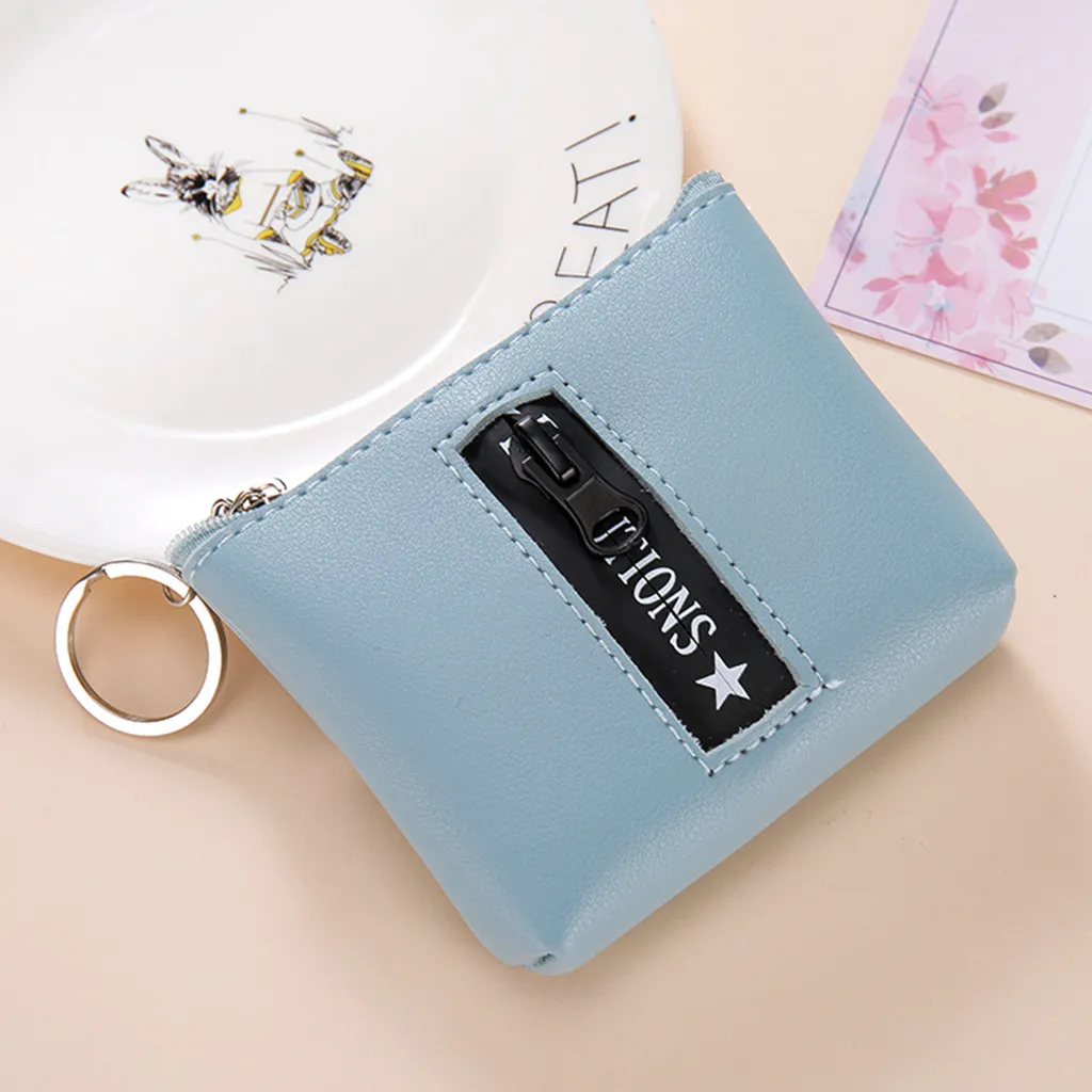 

Candy Color Pink Wallet Girl Wallets And Purses Keychain Wallet Luxury Woman Mini Wallets Small Zipper Wallet Ladies Money Purse