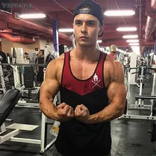 YEMEKE, летняя майка для тренажерного зала, мужская хлопковая майка-борцовка, майка без рукавов, топ для бодибилдинга, Мужская майка, майка, одежда для фитнеса, майка