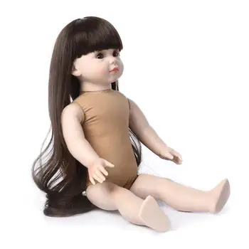 

new vinyl silicone reborn baby dolls soft body 45cm standing doll 18inch Educational toys for children bonecas handmade Lifelike