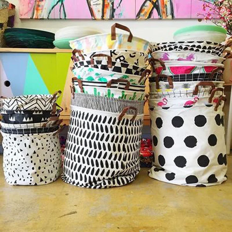 Günstige Zakka Bad Wäsche Korb Kleidung Wäsche Baske Kinder Spielzeug Kleidung Lagerung Tasche Veranstalter Einfache Umweltfreundliche Hause Deco