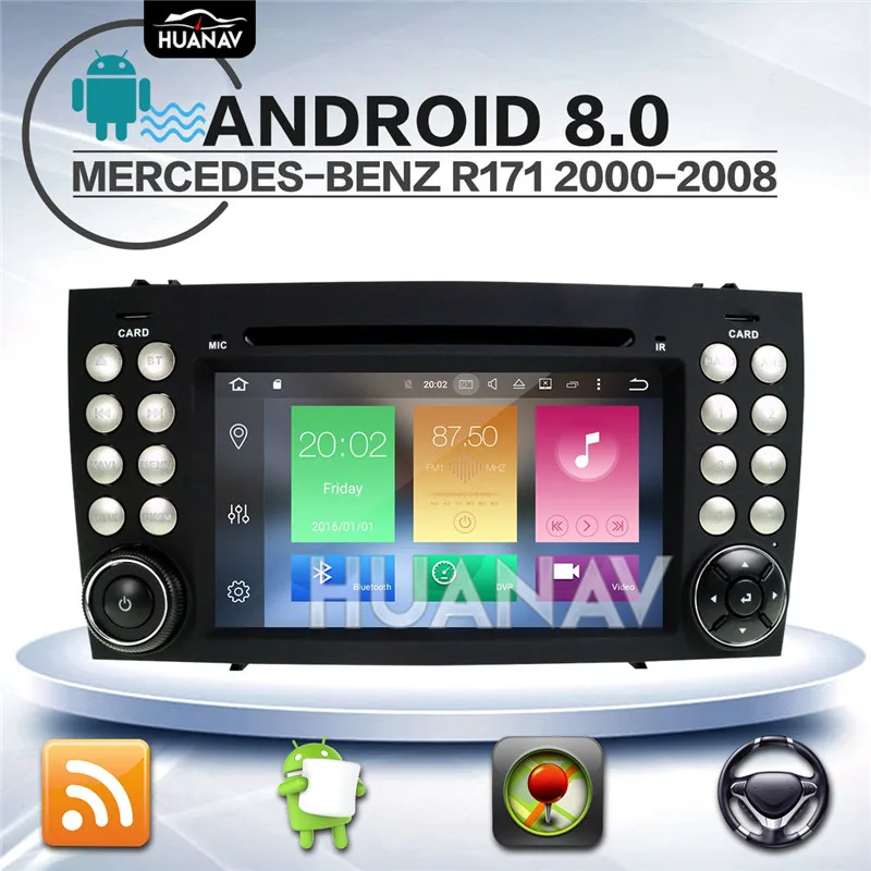 Discount Car DVD player GPS navigation for FOR MERCEDES-BENZ SLK Class R171 SLK200/SLK230/SLK280 Android8/Android7 Multimedia stereo unit 0