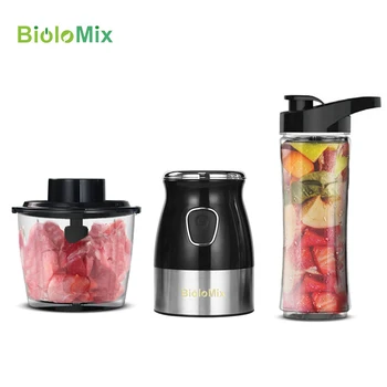 

Multi Function 500W Portable Personal Blender Food Processor Mixer Juicer Meat Mincer Grinder with Chopper BPA FREE 600ml Bottle
