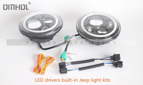 7 inch LED Jeep Lights with halos 6