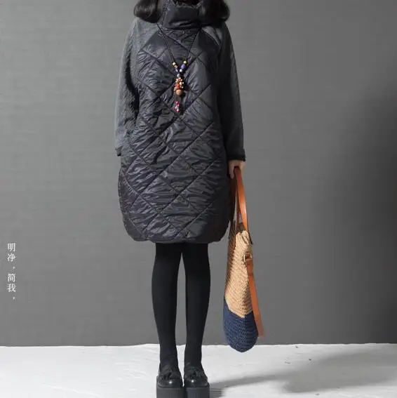 Najtaniej Plus rozmiar kobiet kurtka płaszcz, ciepłe zimowe parki, Patchwork Ropa Mujer golf bawełna Vestidos ocieplana kurtka z bawełny 5XL 6xl 7XL