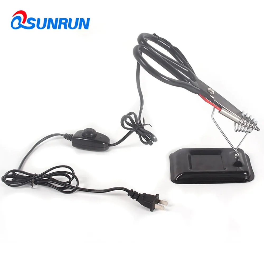 

QSUNRUN 1 pc Electric Heating tailor scissors Power hot shears knife with Tempearature Controller ON/OFF for Cutting Clothes
