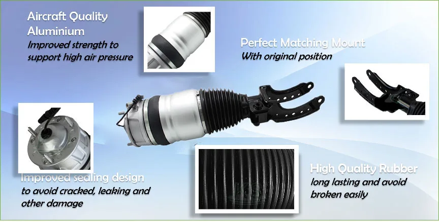5 шт./компл. спереди и сзади пневматическая подвеска амортизатора удара+ воздушный компрессор для Audi Q7 Фольксваген Touareg Porsche Cayenne 2011