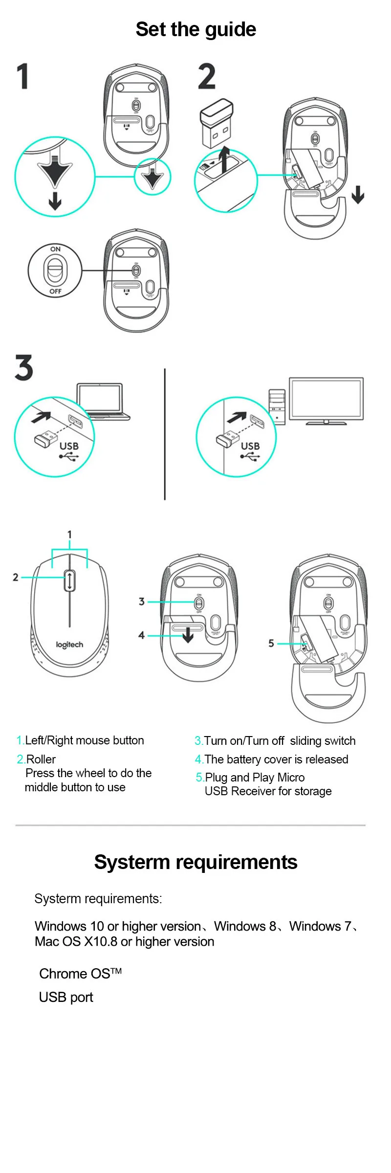 Logitech m170 wireless mouse 3