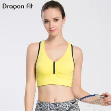 Дракон Fit Лоскутные дышащие Фитнес бюстгальтер Для женщин Бег быстрое высыхание эластичный спортивный бюстгальтер Йога мягкий профессиональный бюстгальтер женский