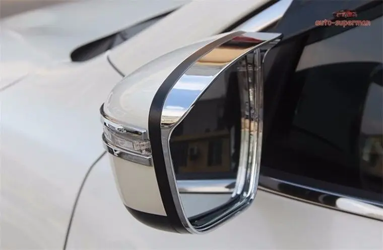 Хромированные боковые зеркальные диски рамка отделка козырек для Nissan Rogue Мурано