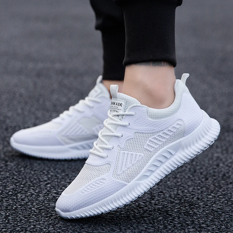 New Mesh Men Casual Shoes Lac-up Men Shoes Lightweight Comfortable Breathable Walking Sneakers Comfortable Adult Casual Shoes