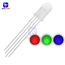 100 шт./лот 4 Pin RGB светодиодный Диод красный/зеленый/синий рассеянный круглый Общий катод осветительные лампы электронные компоненты