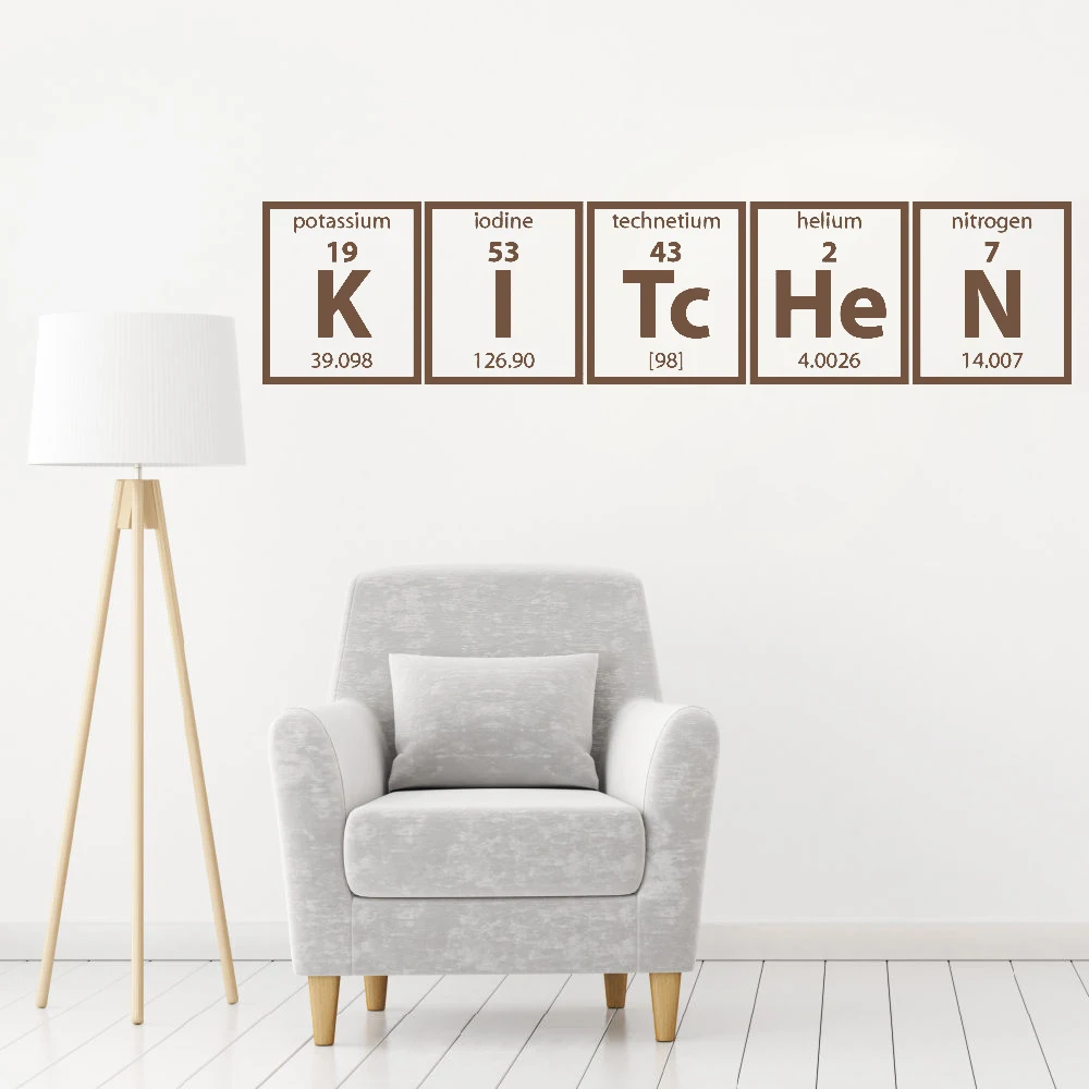 Us 11 8 26 Off New Periodic Table Of Elements Series Wall Sticker For Kitchen Cooking Vinyl Lettering Family Wall Decal Murals Home Decor Lc429 In