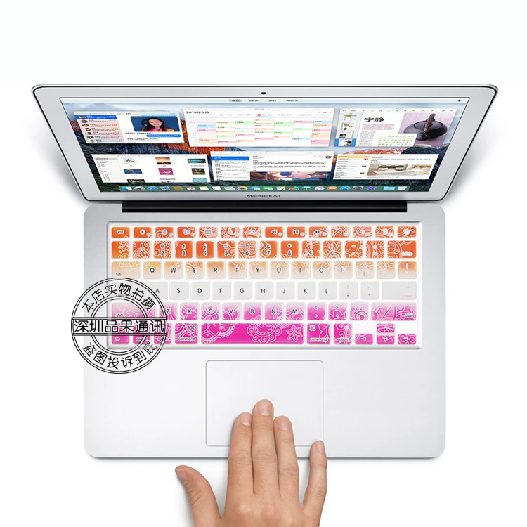 Английский раскладка клавиатуры США Силиконовая защита Стикеры кожи шаблон для 1" 15" 1" Mac MacBook Air/ retina 13.3/Pro 13/IMAC G6 - Цвет: 2127