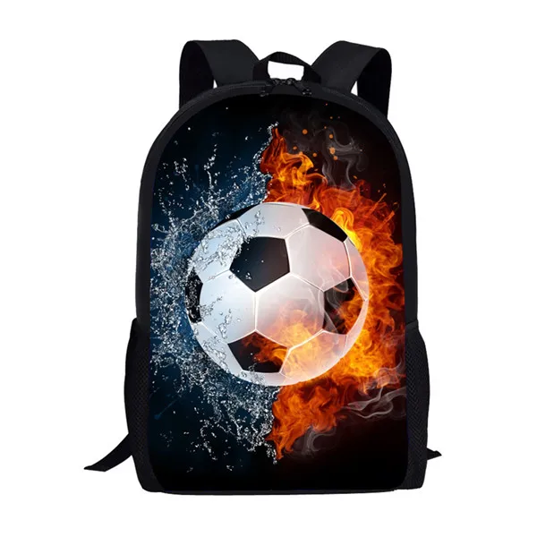 FORUDESIGNS Fire Foot Ball Футбол Баскетбол принты 3 комплекта Школьные сумки Дети мужчины рюкзак школьный рюкзак для детей для подростков студентов мальчиков - Цвет: HME1132C