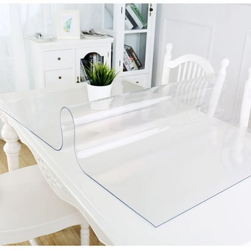 Водонепроницаемая прозрачная Скатерть прямоугольная кухонная скатерть для обеденного стола маслостойкая Скатерть мягкая стеклянная ПВХ подкладка для кофейного столика