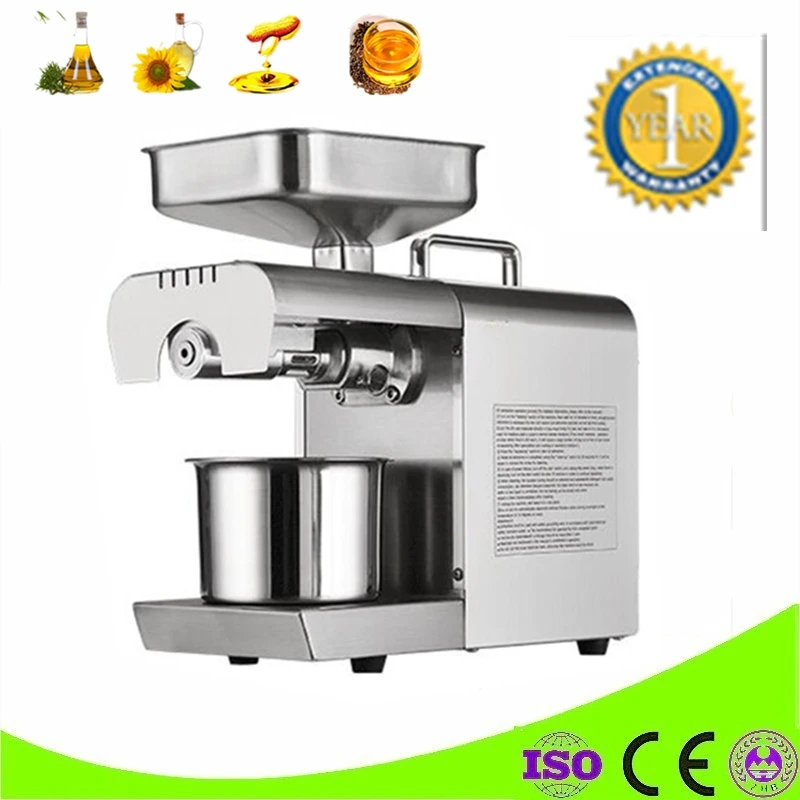 

Mini Cold Oil Press Machine Commercial Home Oil Press Stainless Steel Peanut Oil Press Machine Suitable For Almond Coconut
