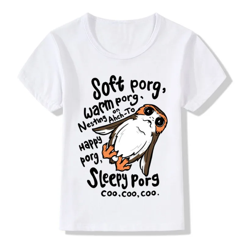 

Fashion Pocket Porg Design Funny Children's T shirt Kids War Stars Casual T shirt Boys Girls Tops Tees For Toddler Baby,ooo5147