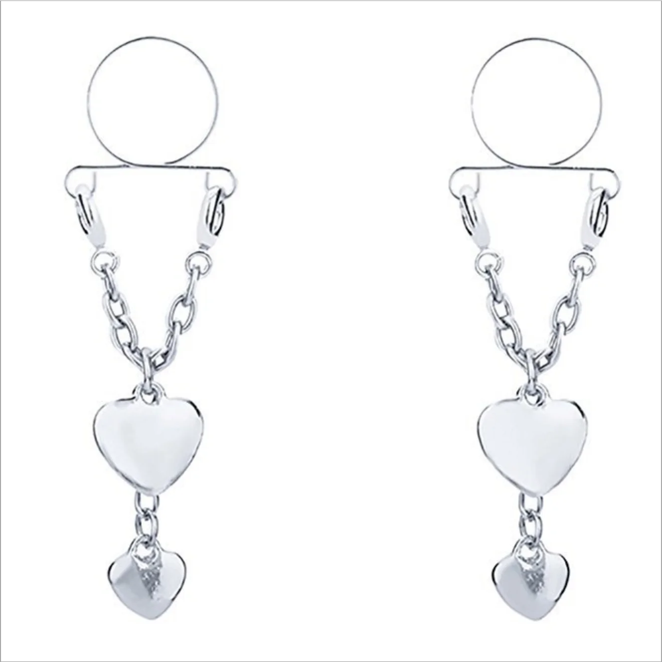 316L Surgical Steel Heart Nipple Ring Faux Nipple Ring Body Piercingin