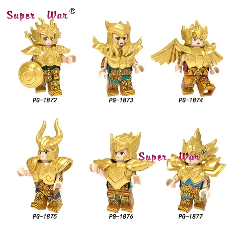 

Single Gold Pisces Libra Scorpio Sagittarius Aquarius Dohko Milo Aiolos Shura Camus Aphrodite building block Model Bricks
