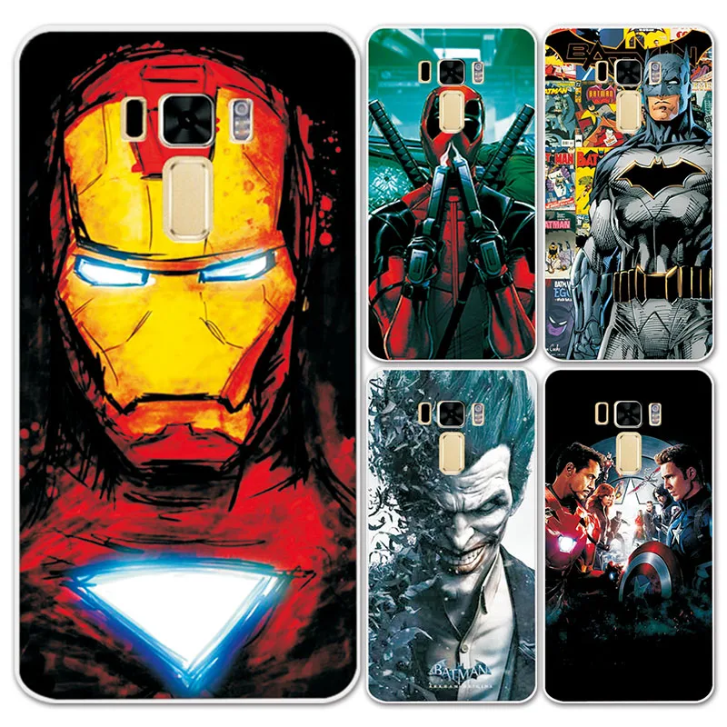 

FOR Asus Zenfone 3 Laser ZC551KL 5.5" Case Cover Charming Marvel Avengers Captain America Iron man Fundas For Zenfone 3 Laser