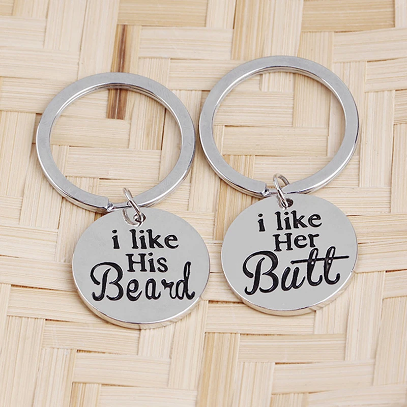 New 1pc/2pcs Letter Fashion Tags Keyring Keychain For Couples Gifts Boyfriend Girlfriend Jewelry Key Chain