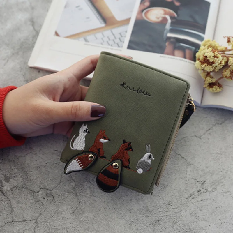 Women Cute Animal Purse Mini Casual Female Money Storage Wallet Travel Ladies Card Clutch Bag PU Leather Coin Monederos SS3459 (14)