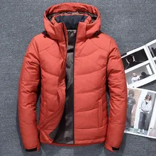 Brieuces 2018 Men's Down Jacket Warm White Duck Winter Coat Hooded Mens Waterproof windbreak Male Casual hoodie Jacket Coat 