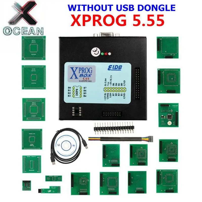 

V5.55 XPROG-M Full Adapter Auto ECU Chip Tuning Programming Xprog M 5.55 Metal Box AUTH-0025 Authorized X-PROG