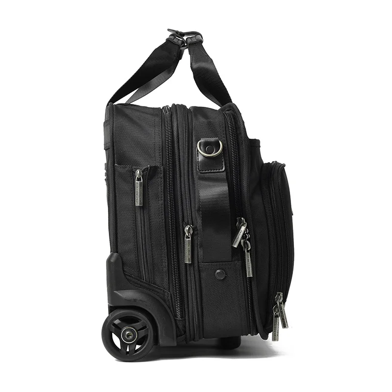 LeTrend, 16 дюймов, деловая походная сумка на колесиках, Многофункциональный чемодан, мужская сумка на колесиках, сумка для ноутбука, дорожная сумка