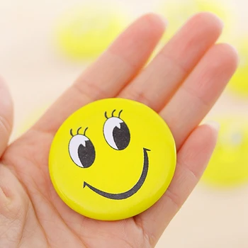 

10pcs Promotion smile round badge gifts Circle Tin Plate Plastic Back Pin Button Badge for waiter