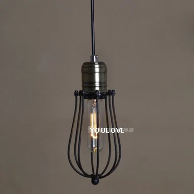 Vintage Industrial Black Metal Droplights Retro Country Pendant Lights Fixture Dining Room Restaurant Cafes Pub Coffee Shop Lamp