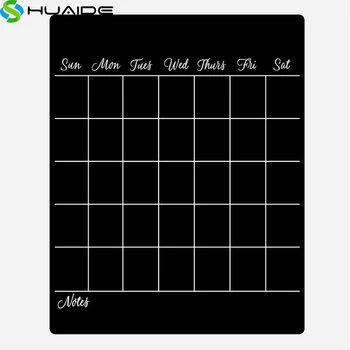 

Black Chalkboard Calendar Wall Stickers For Kids Room Playroom Removable Waterproof Wall Art Decals Mural A336