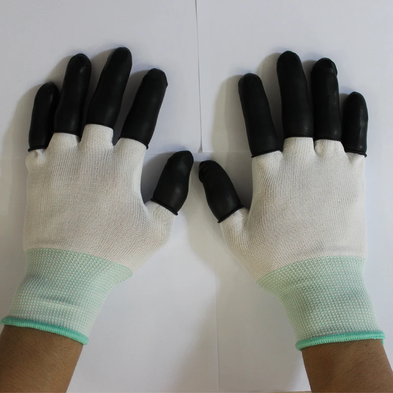 200 шт. антистатические защитные перчатки для пальцев из чистого натурального