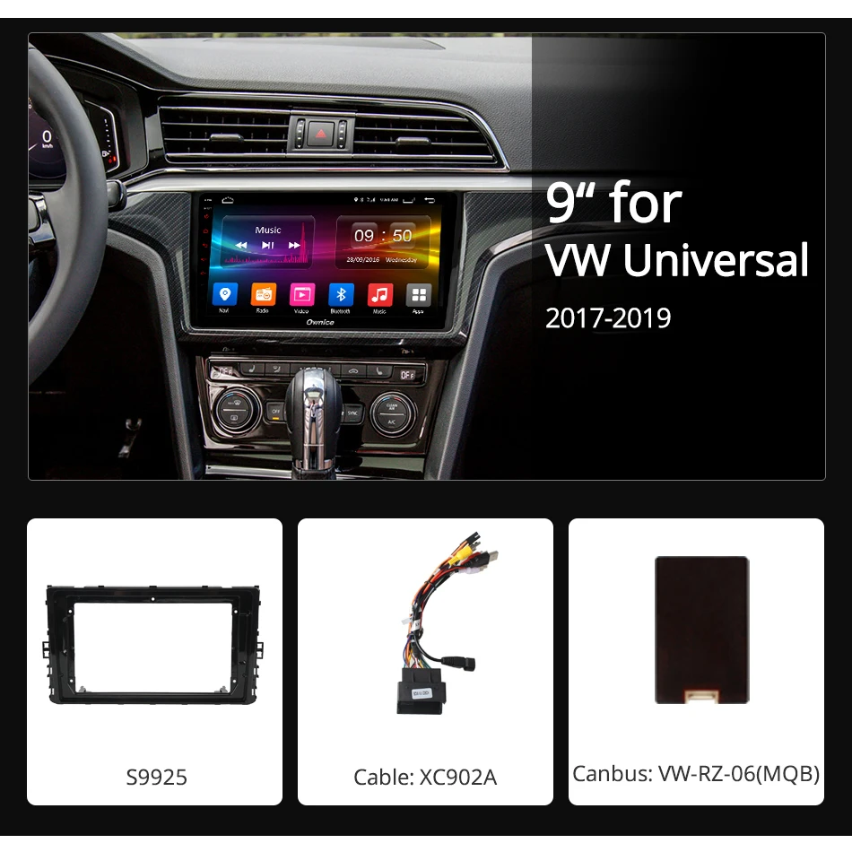 Perfect 9" IPS Android 8.1 Octa Core 4G+32G Car DVD Player For VW Passat Golf Tiguan Polo Jetta Arteon DSP CarPlay GPS Navi Radio ADAS 1