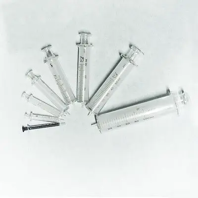 

5ml Glass Syringe Injector Dosage Precision Ideal Lab Sampler Glassware