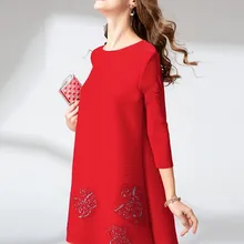 Miyake складывающиеся рукава с семиконечными цветами полые бриллианты длинная свободная футболка