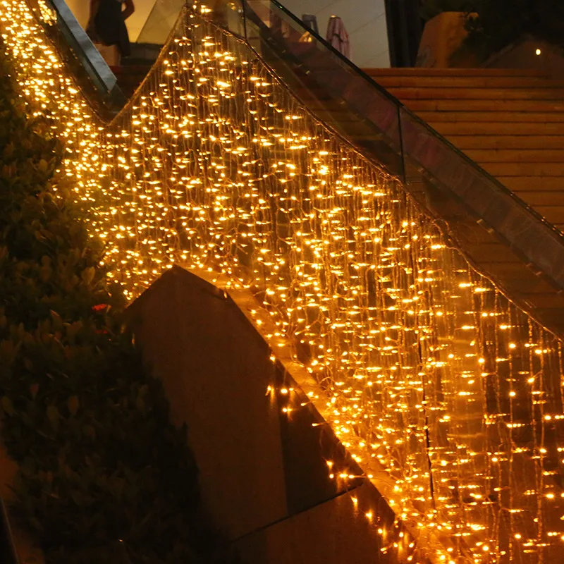 

4M Led Icicle Led Curtain Fairy String Light Fairy Light 96 led Christmas Light Outdoor For Wedding Patio Garden Party Decor